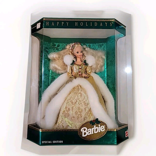 Vtg Happy Holidays Special Edition 1994 Barbie Doll Blonde Mattel 12155 NEW