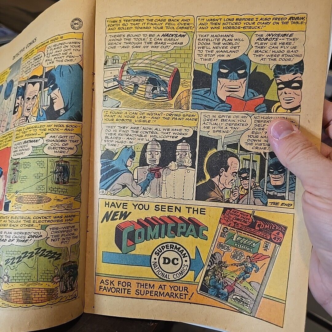 1962 Aug Issue #306 DC Detective Comics 12 Cent Comic Book COMPLETE SPLIT COVER