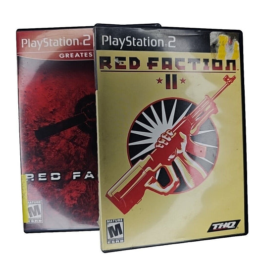 Red Faction I & II (1 and 2) (Sony Playstation 2 PS2)
