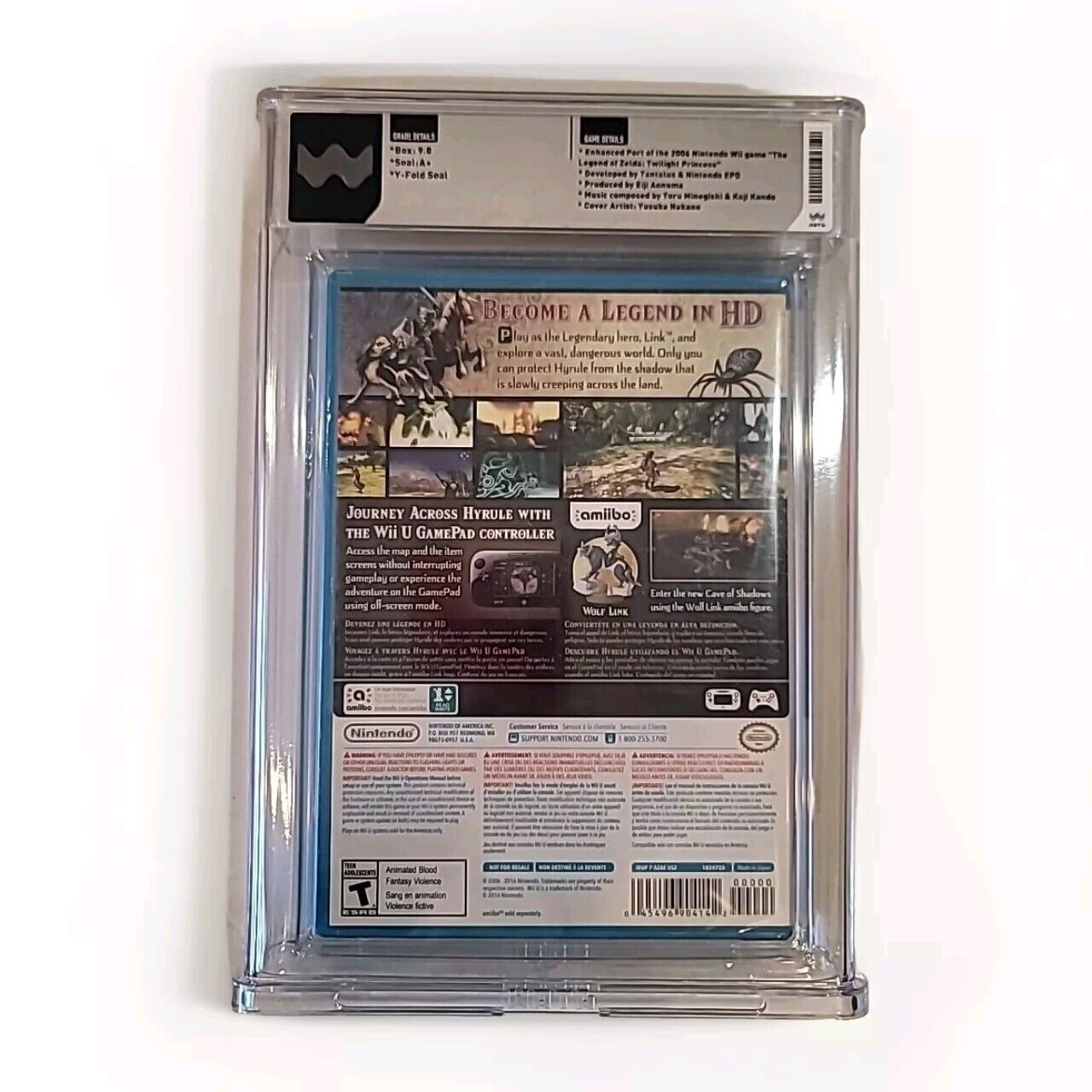 The Legend of Zelda Twilight Princess HD Nintendo Wii U Sealed Graded cgc 9.8 A+