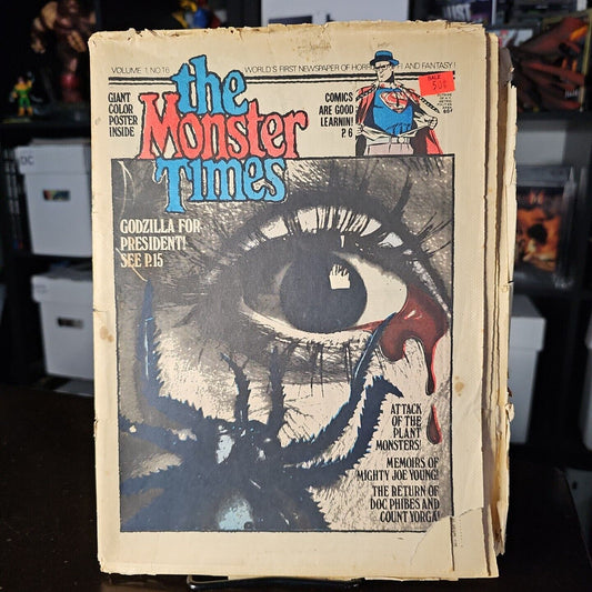 The Monster Times 1970s Superman Comics - Godzilla Poster - Tarantula
