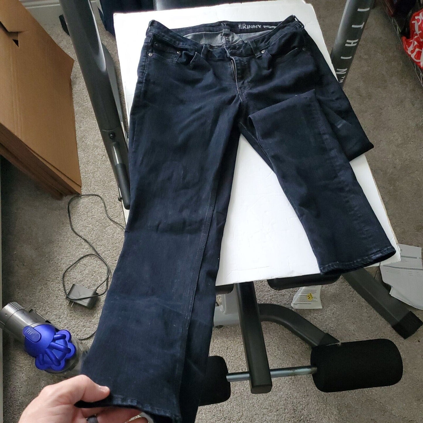 NY&C New York & Company Curvy Skinny Jeans Size 10 Dark Stretch Mid Rise