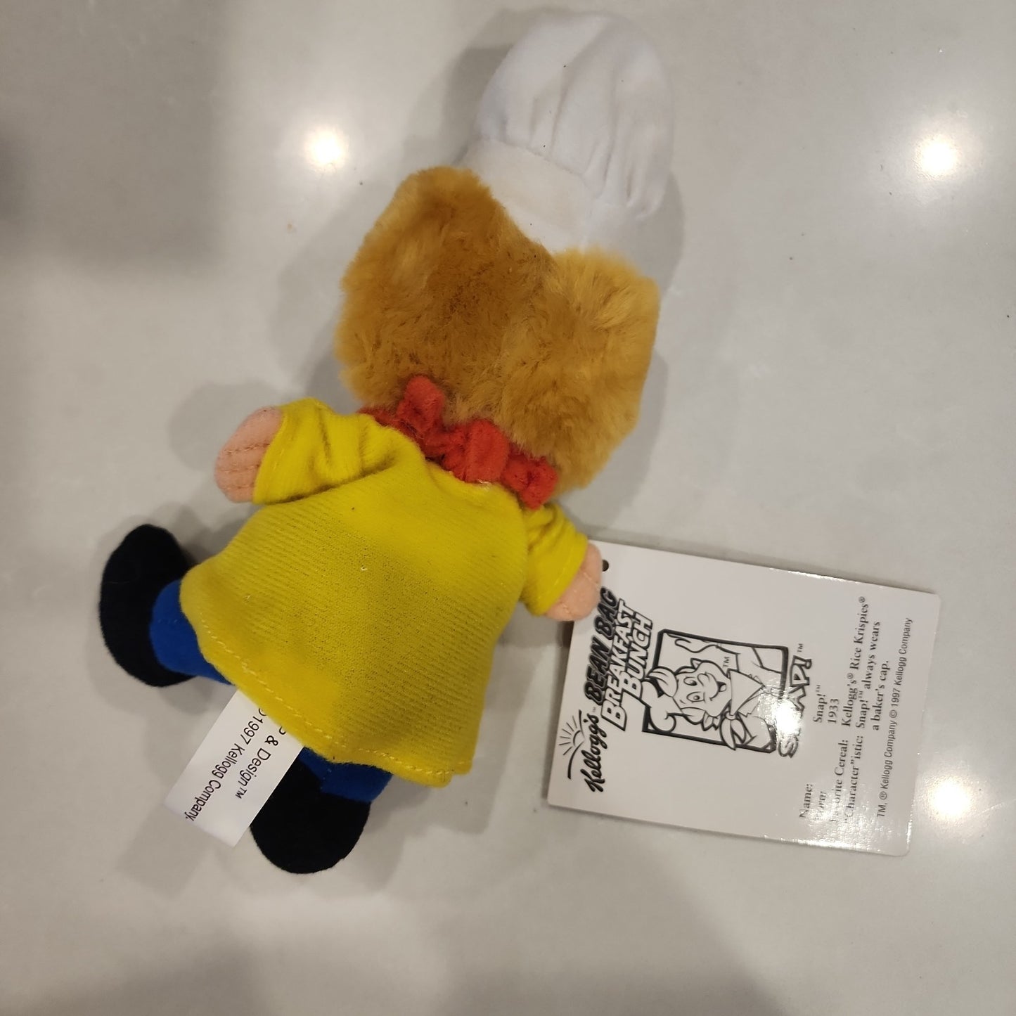 1997 Kellogs Bean Bag Breakfast Bunch Rice Krispies Snap Plush Beanie NWT Toy