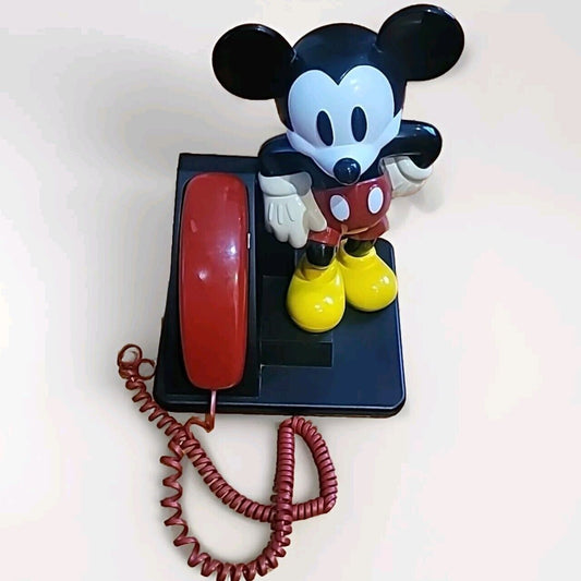 Vintage 1990's Disney Mickey Mouse Corded Land Line Touch Tone Telephone AT&T