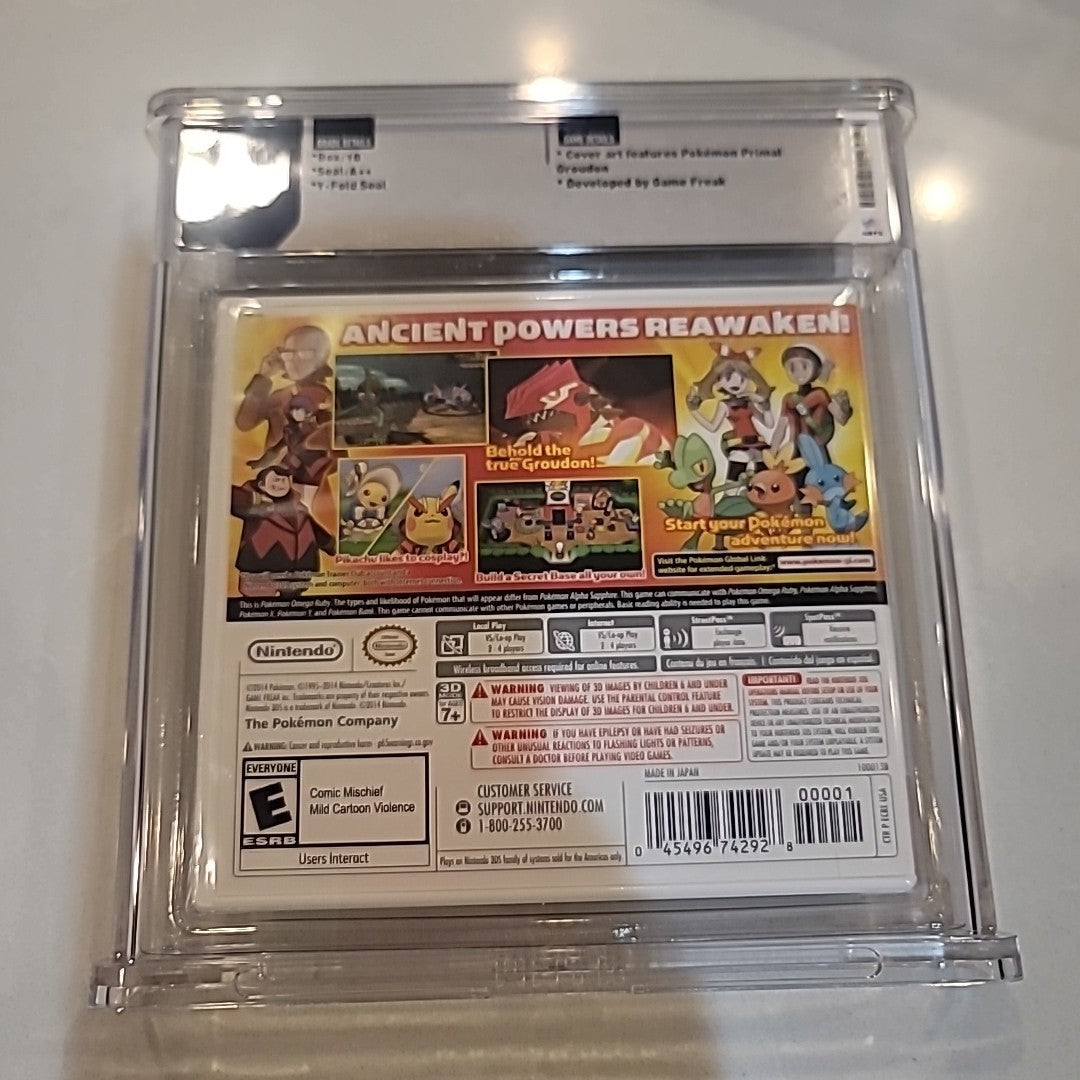 Nintendo 3DS Pokemon Omega Ruby, Sealed - WATA Graded 10 A++
