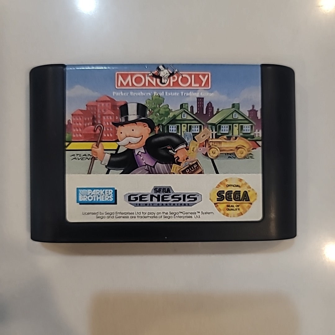 Monopoly (Sega Genesis, 1992) CIB Complete With Manual