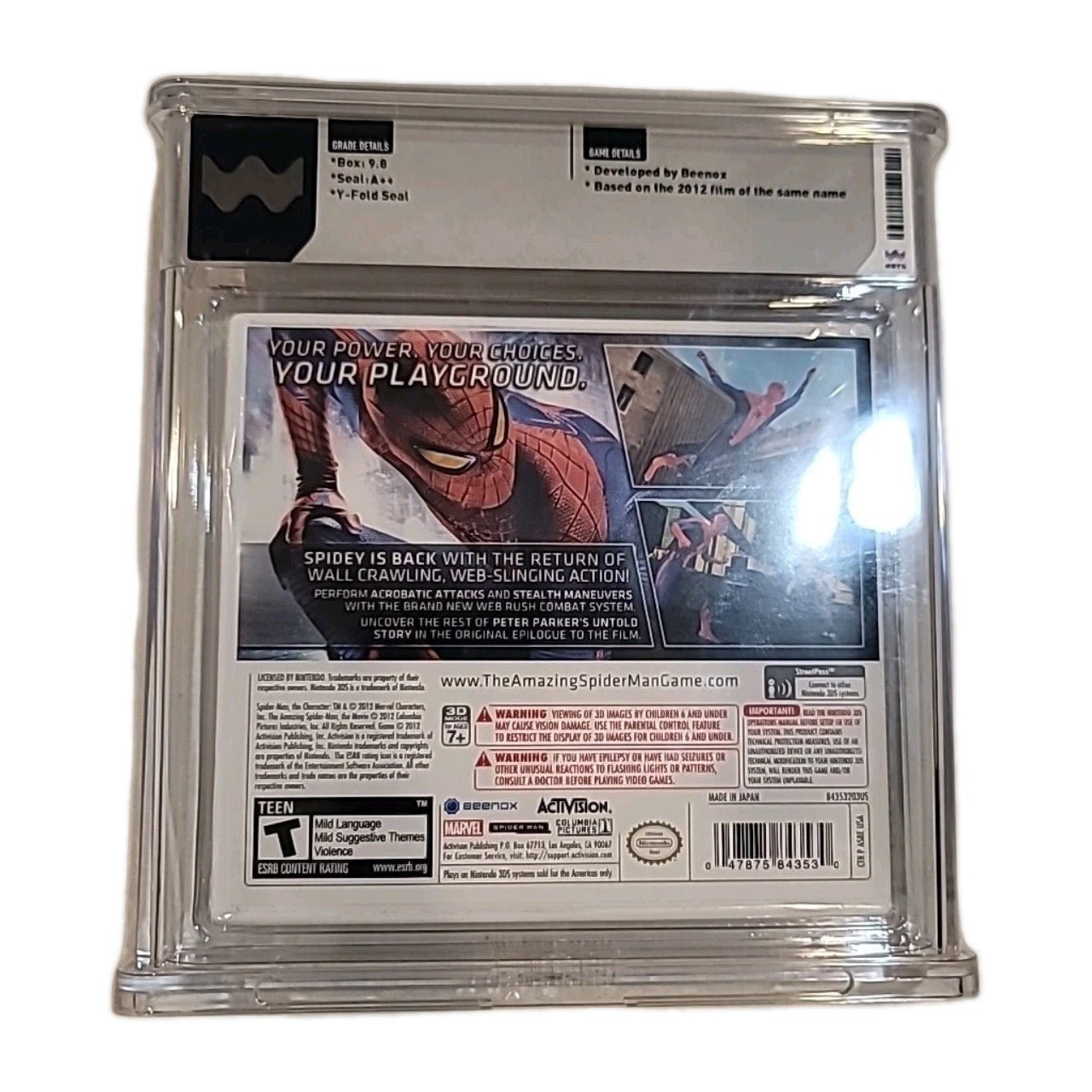 The Amazing Spiderman Nintendo 3DS 9.8 A++ Wata Graded