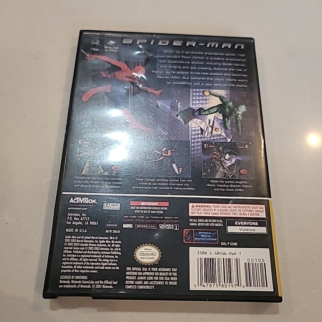 Nintendo GameCube Game Marvel Spider-Man Vintage CIB Complete