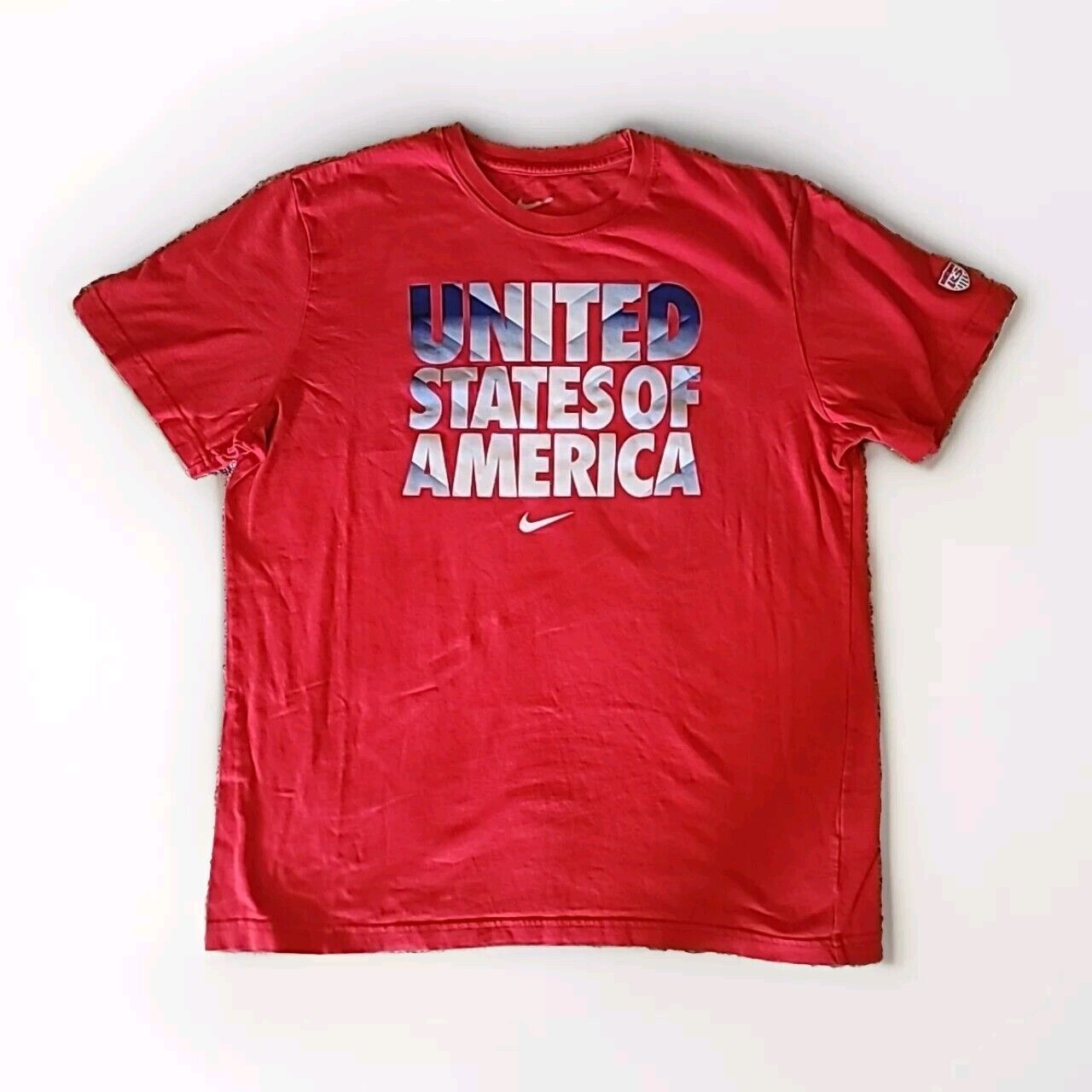 Nike Shirt Mens XXL Red United States of America Soccer Short Sleeve Crew Neck