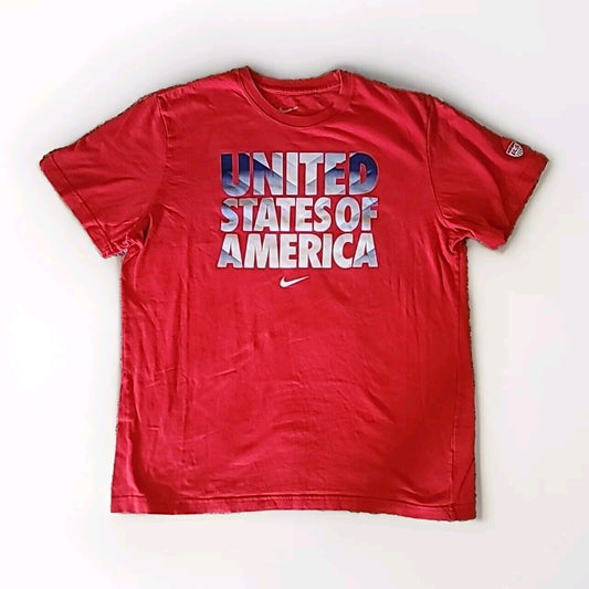 Nike Shirt Mens XXL Red United States of America Soccer Short Sleeve Crew Neck