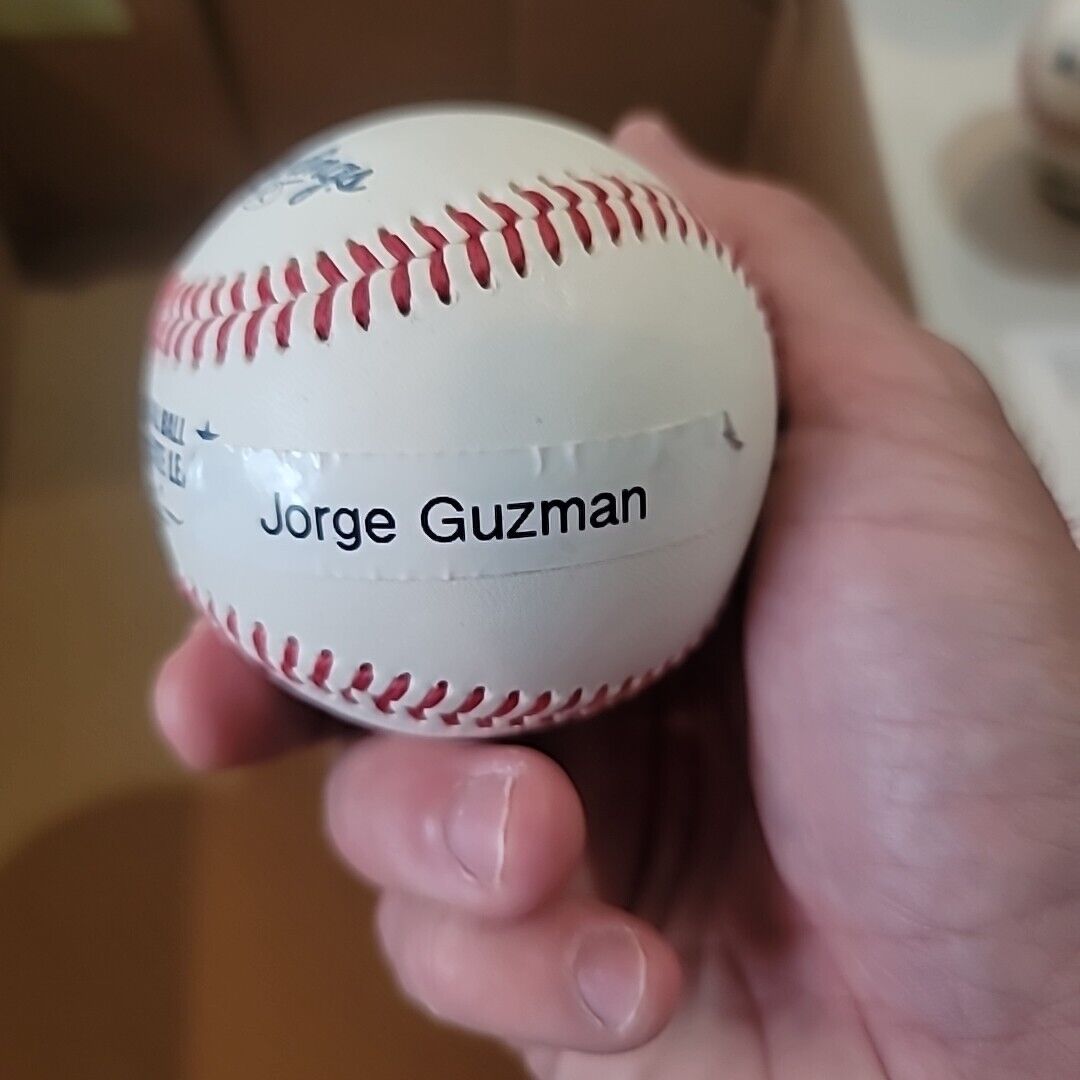 JORGE GUZMAN MIAMI MARLINS SIGNED AUTOGRAPHED M.L. BASEBALL No COA As is