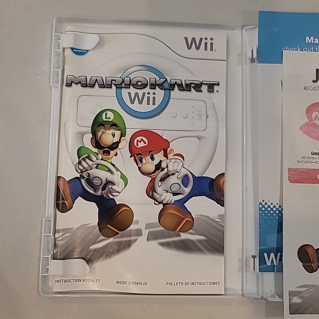 CASE AND MANUAL ONLY - NO GAME - Mario Kart Wii - Nintendo Wii