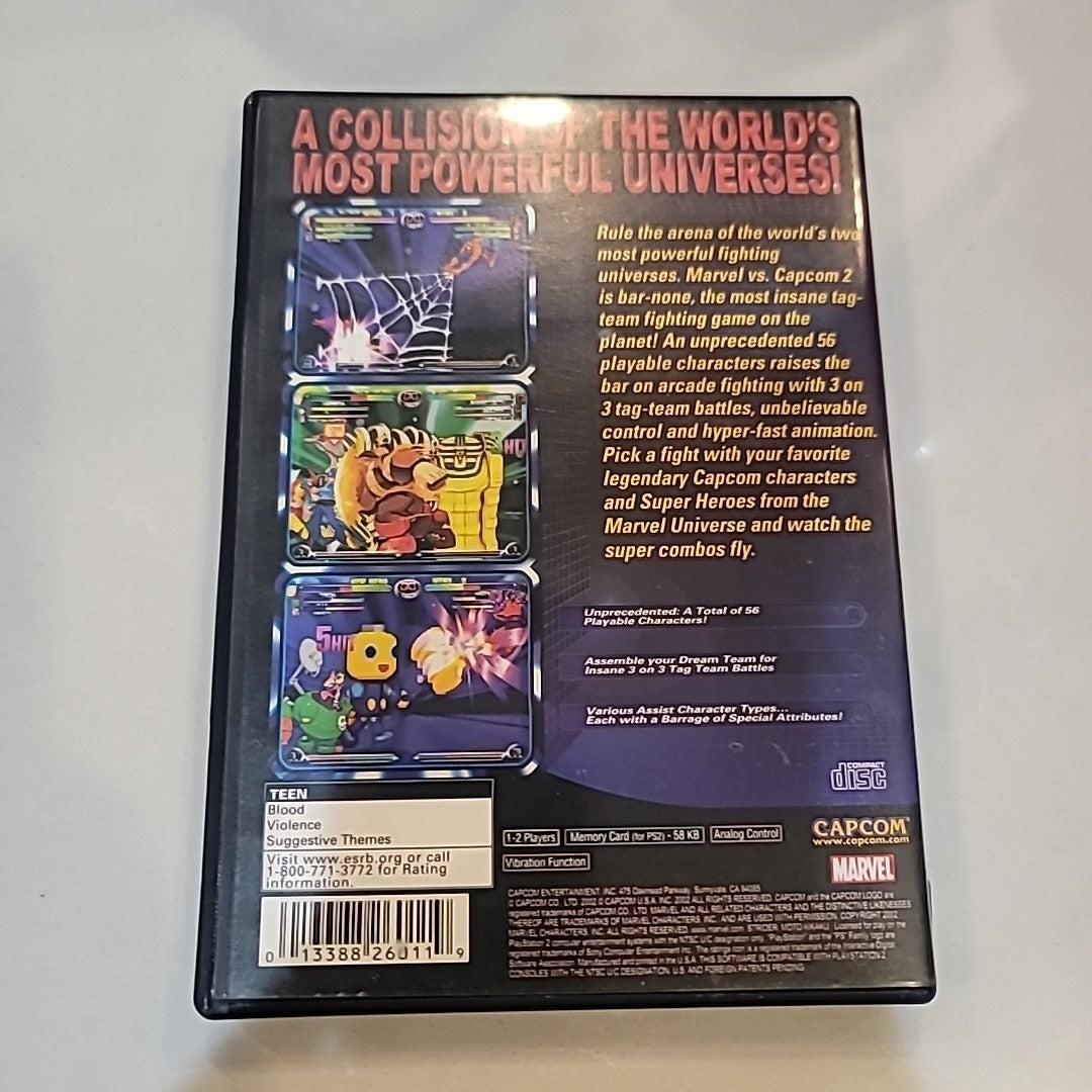 Marvel Vs Capcom 2 (Sony PlayStation 2 PS2, 2002) COMPLETE CIB