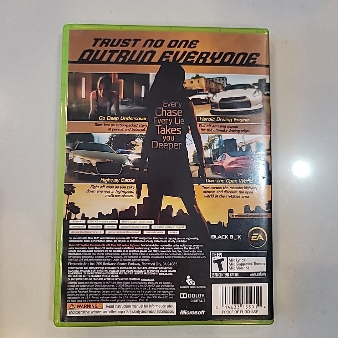 Need for Speed: Undercover (Xbox 360, 2008) Complete (240289)