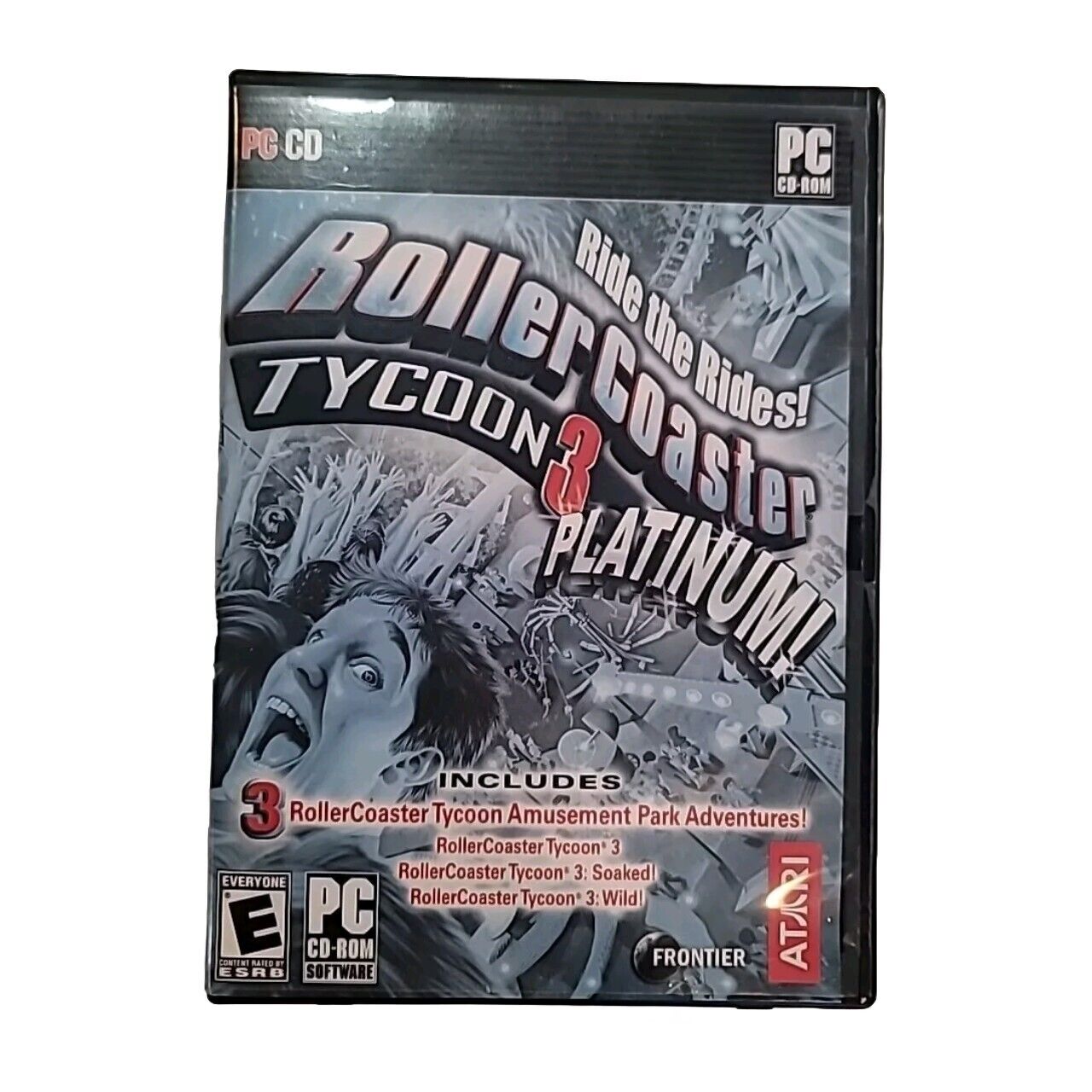 Roller Coaster Tycoon 3 Platinum (PC, CD-ROM, 2006) Used Tested Works CIB