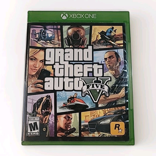 Grand Theft Auto V (Xbox One, 2014) Complete  With Manual, No Map