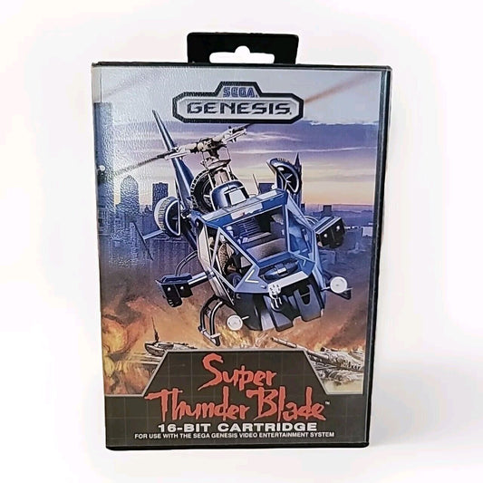 Super Thunder Blade Sega Genesis, 1989 Complete In Box Cib  Manual. Tested