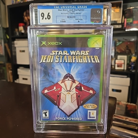 CGC 9.6 A+ Star Wars Jedi Starfighter Microsoft Xbox 1st Print Sealed