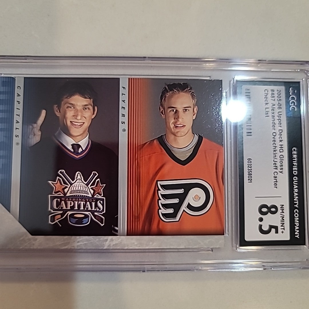 2005 Upper Deck Young Guns #487 ALEXANDER OVECHKIN Rookie PSA 9 Rc Jeff Carter