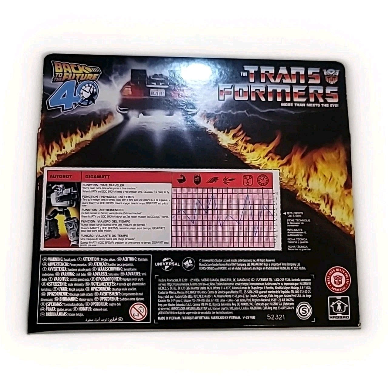 Back To The Future Transformers Delorian Gigawatt Generations 40th Anniversary