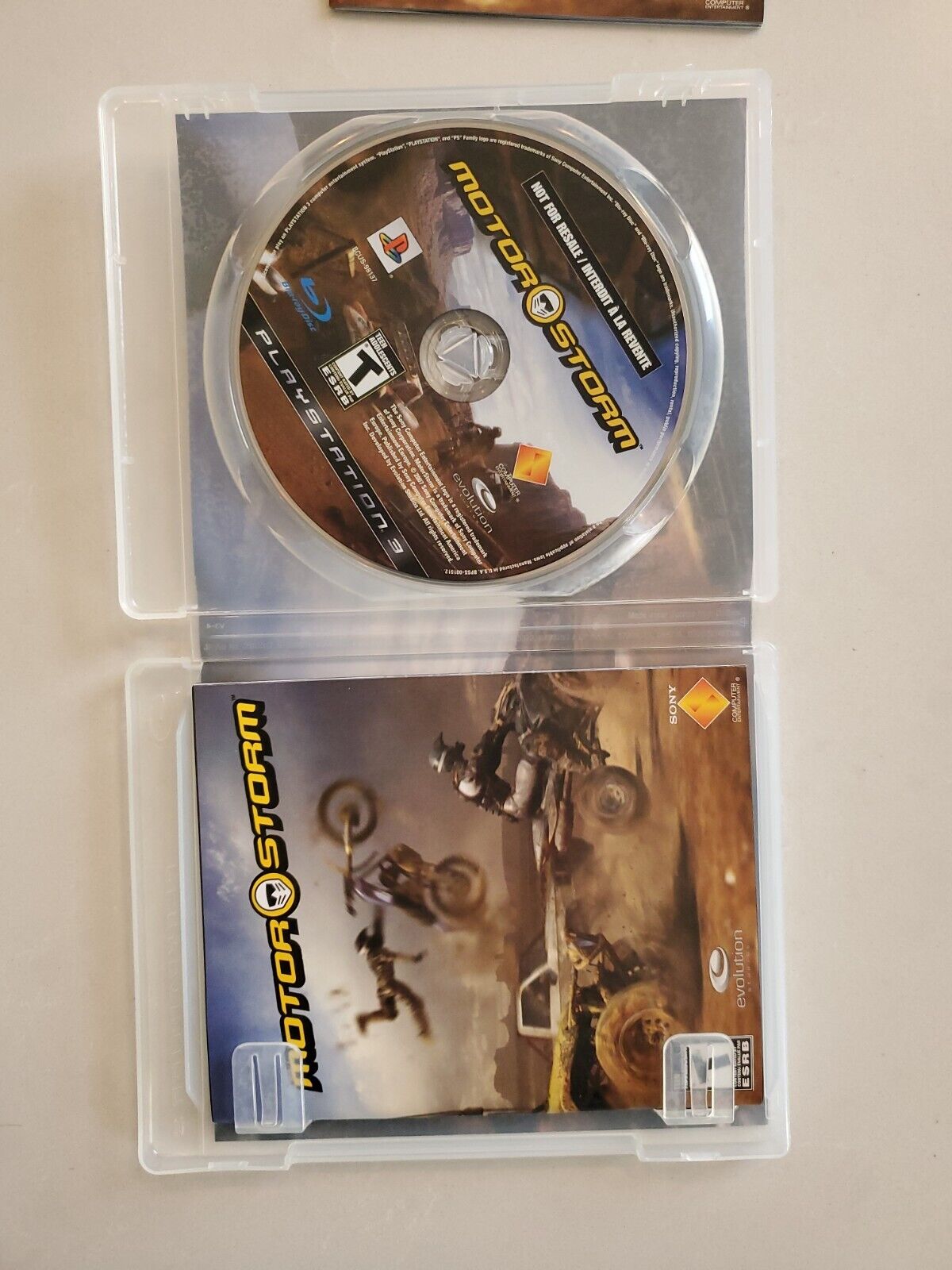MotorStorm PS3 Playstation 3 NOT FOR RESALE CIB COMPLETE TESTED CLEAN DISC