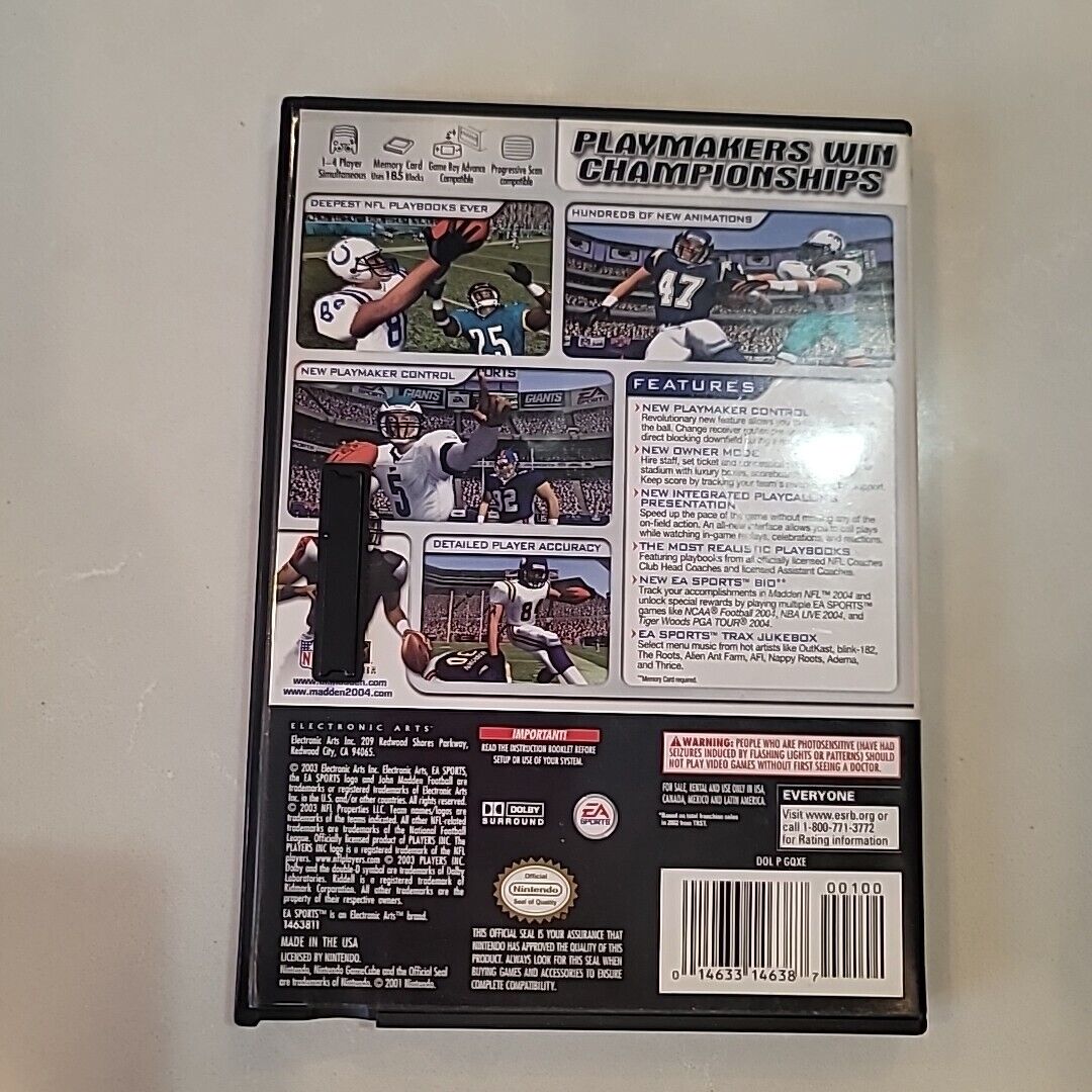 Nintendo GameCube Madden 2004 - CIB Complete
