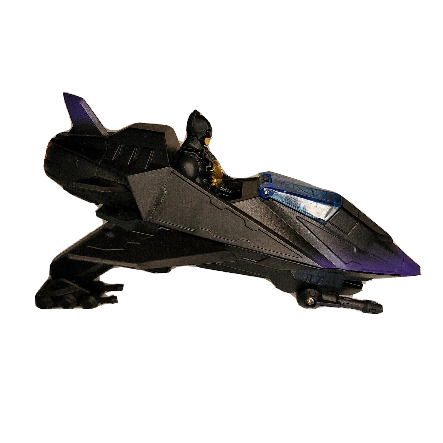 Mattel Batman Begins Disc Shooting Toy 2005 NO Discs H2850 Jet Vehicle 9.5" DC