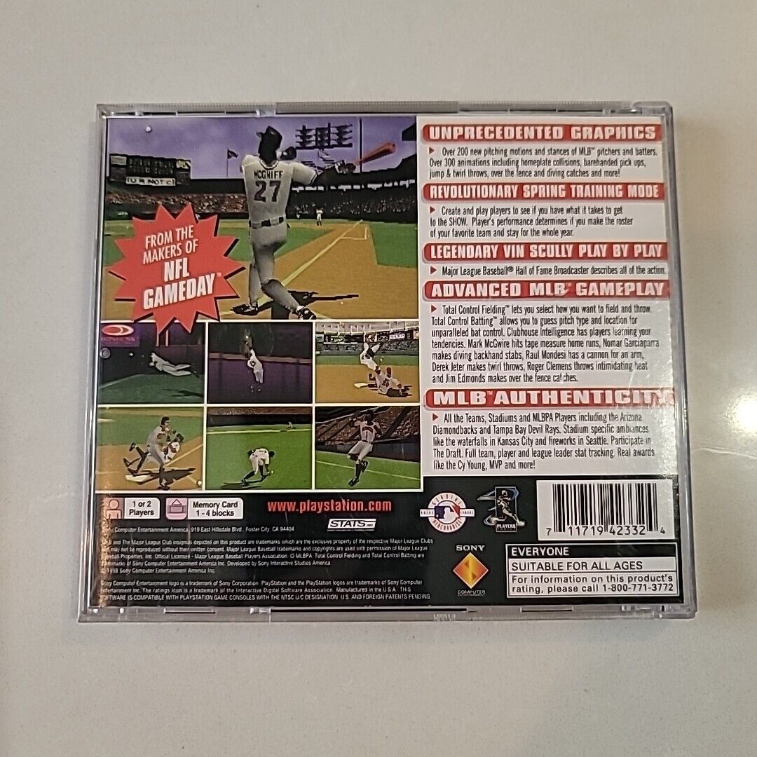 MLB 99 (Sony PlayStation 1, PS1) CIB, Authentic