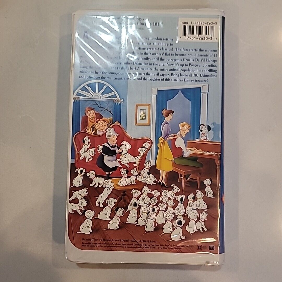 Walt Disney Classic Black Diamond Edition 101 Dalmatians Pre Owned VHS Tape