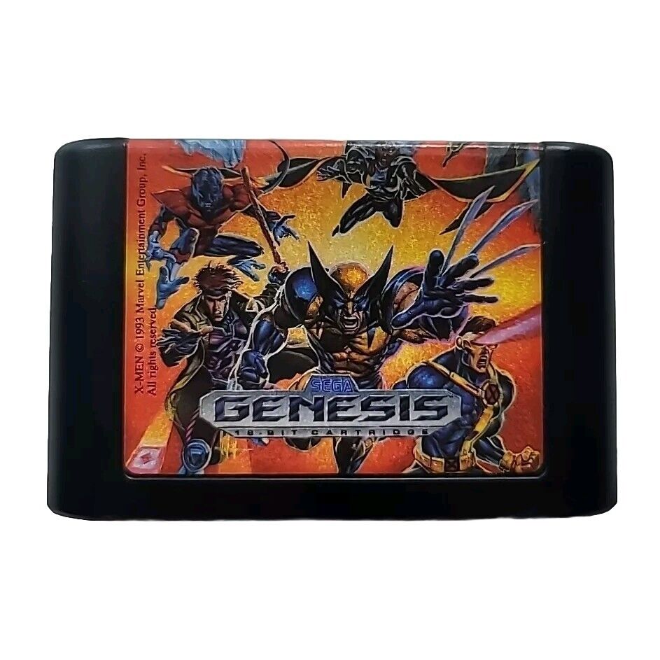 X-Men (Sega Genesis, 1993) Complete CIB w/ Manual & Hang Tab