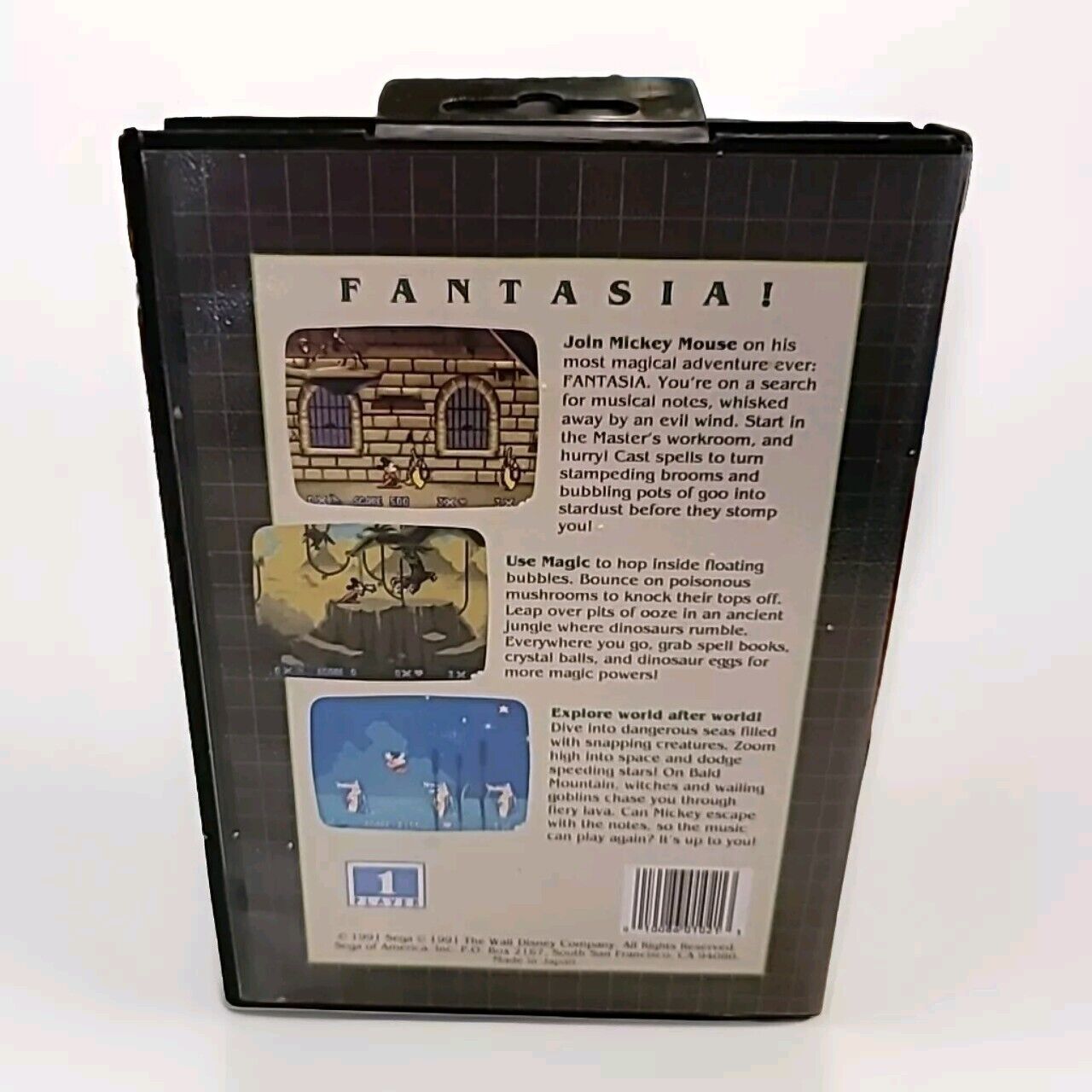 Fantasia (Sega Genesis, 1991) Complete In Box Tested