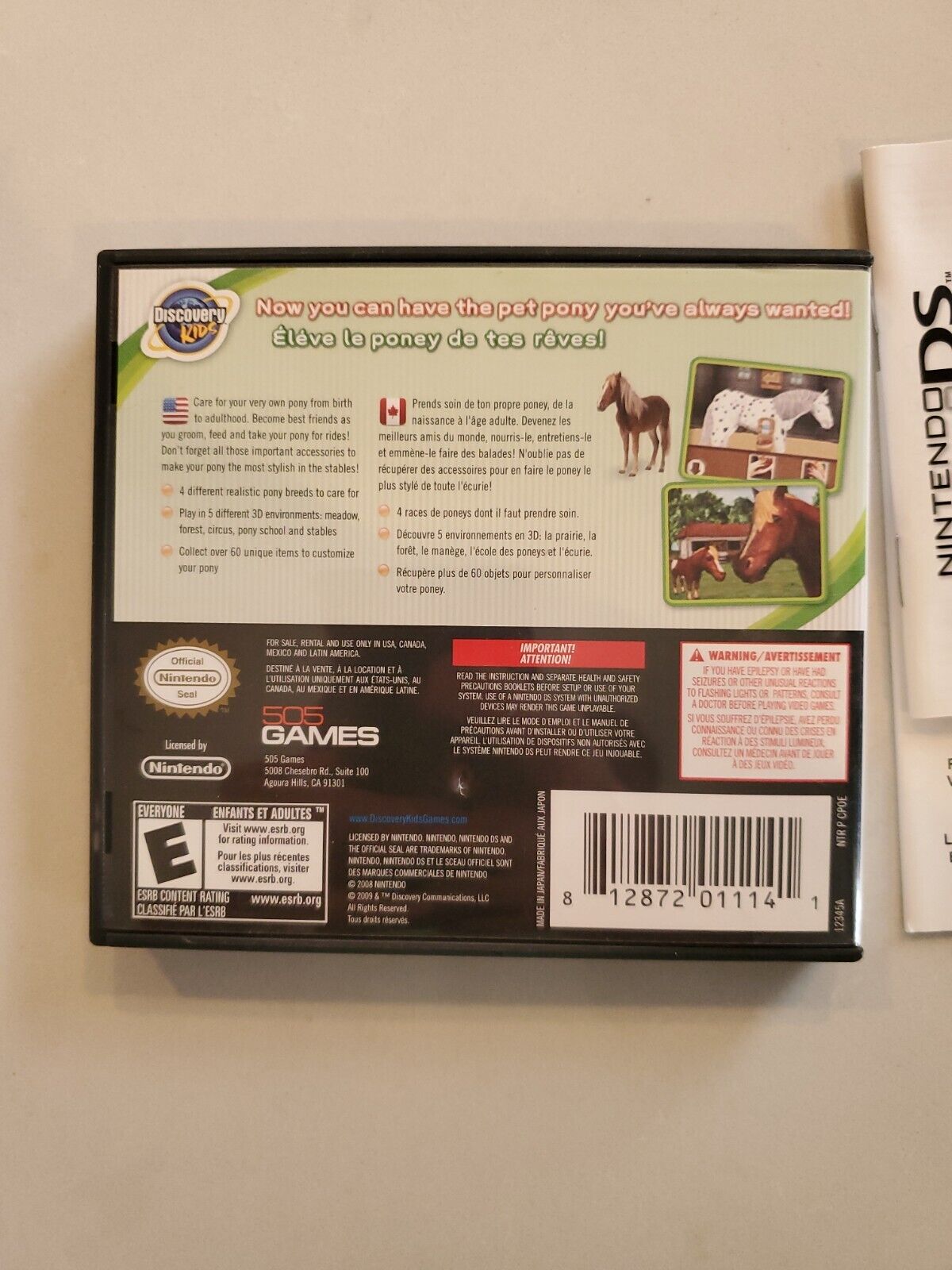 Discovery Kids Pony Paradise (Nintendo DS) Complete