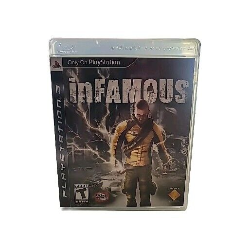 inFamous 1 (PS3 PlayStation 3, 2009) Black Label Tested + Working CIB Complete
