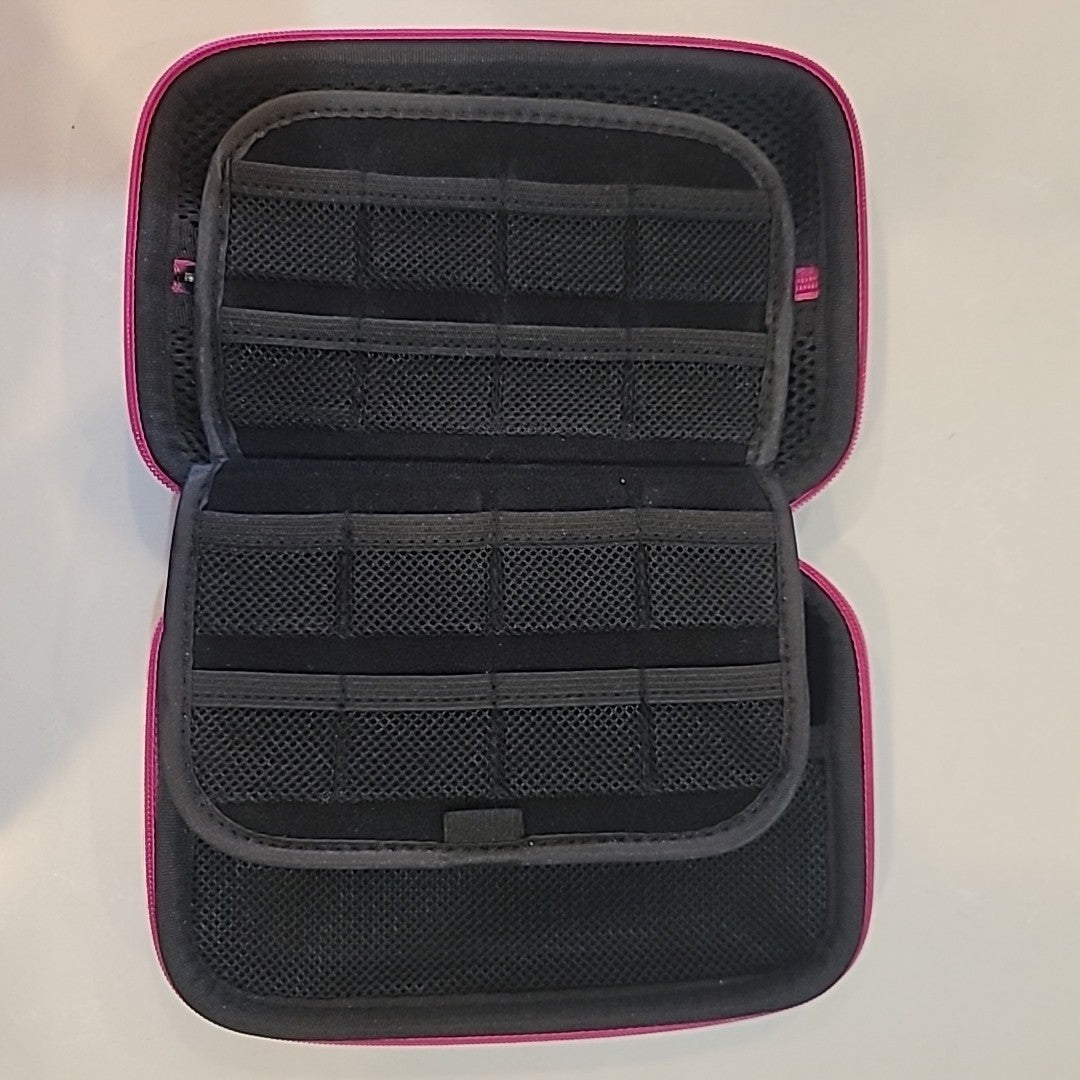 Nintendo DS Austor Travel Case Storage Carrying Case Black/Pink