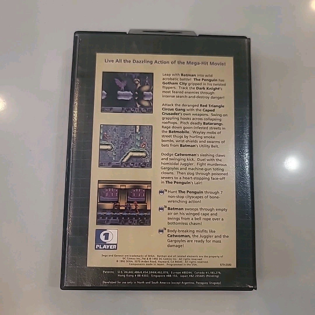 Batman Returns Sega Genesis 1992 w/ Game, Case, No Manual