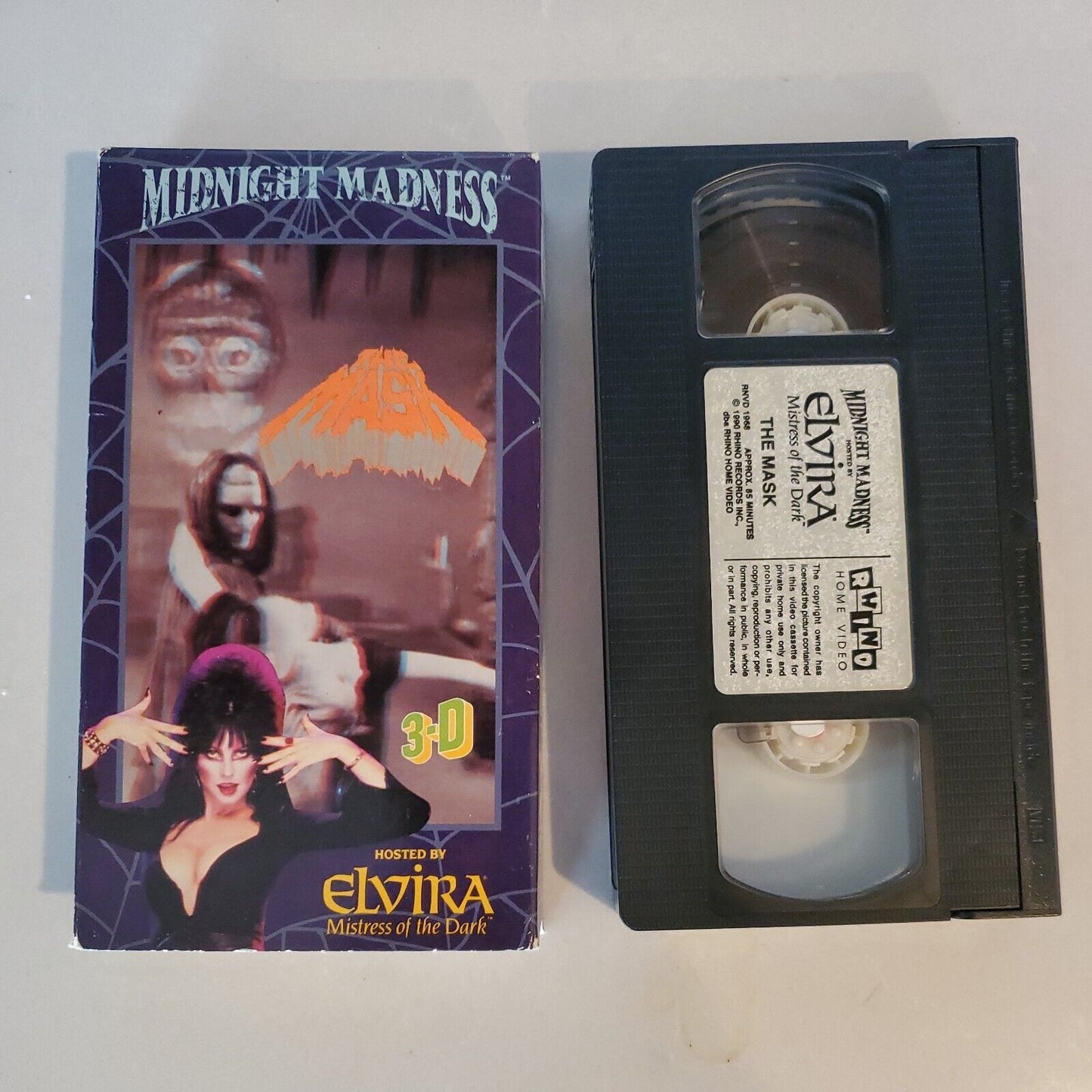 The Mask In 3-D vhs ELVIRA Midnight Madness Rare HTF