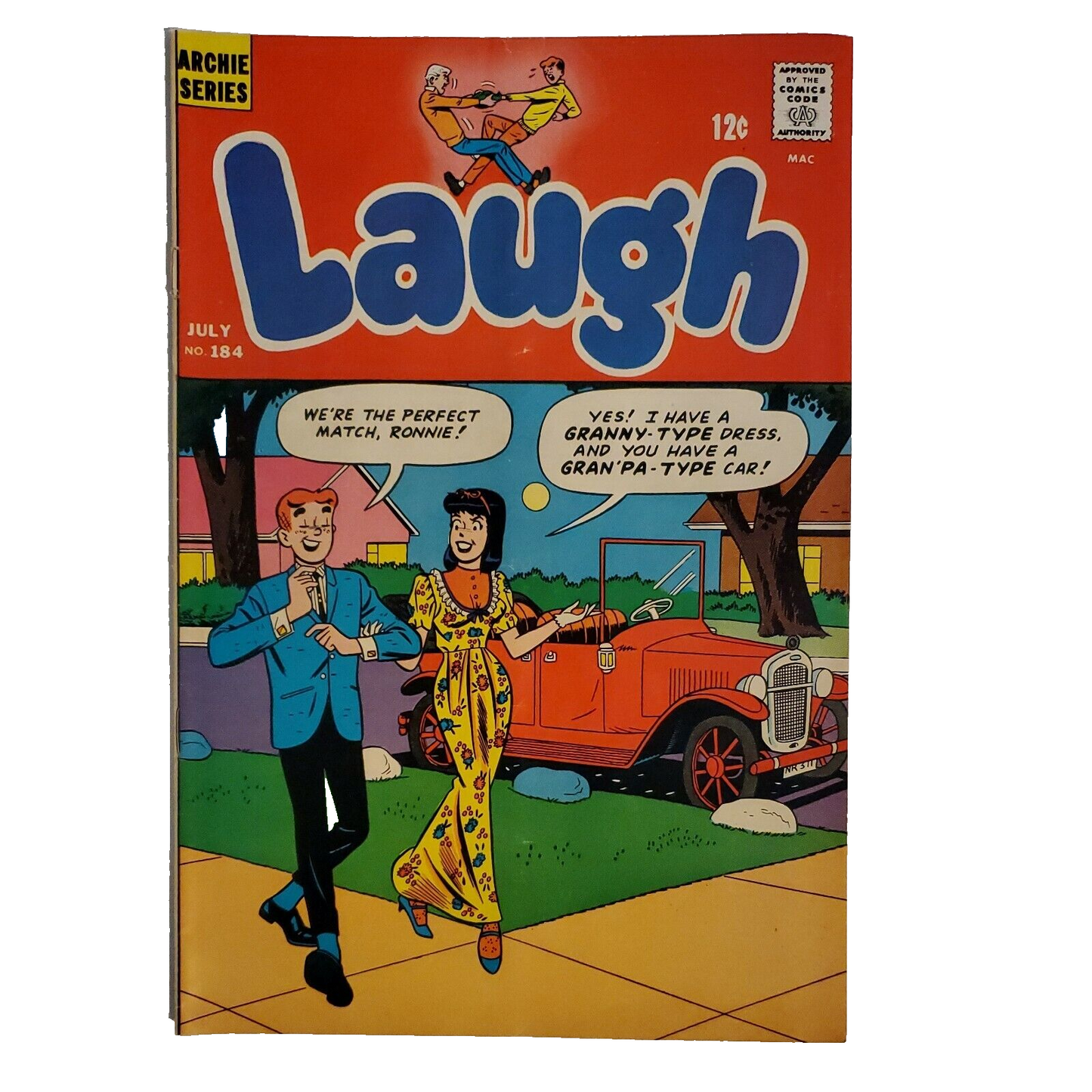 Laugh #184 - Archie Comics 1966 - Cool Mod Cover Beautiful Copy