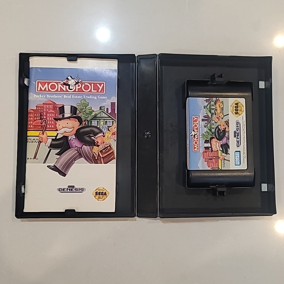 Monopoly (Sega Genesis, 1992) CIB Complete With Manual