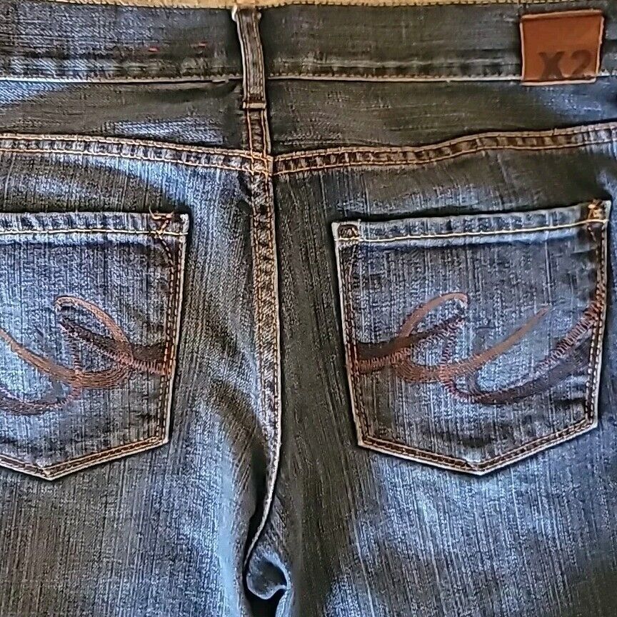 EXPRESS Women’s 6 Regular Blue Denim Mid Rise Jeans Flare Leg