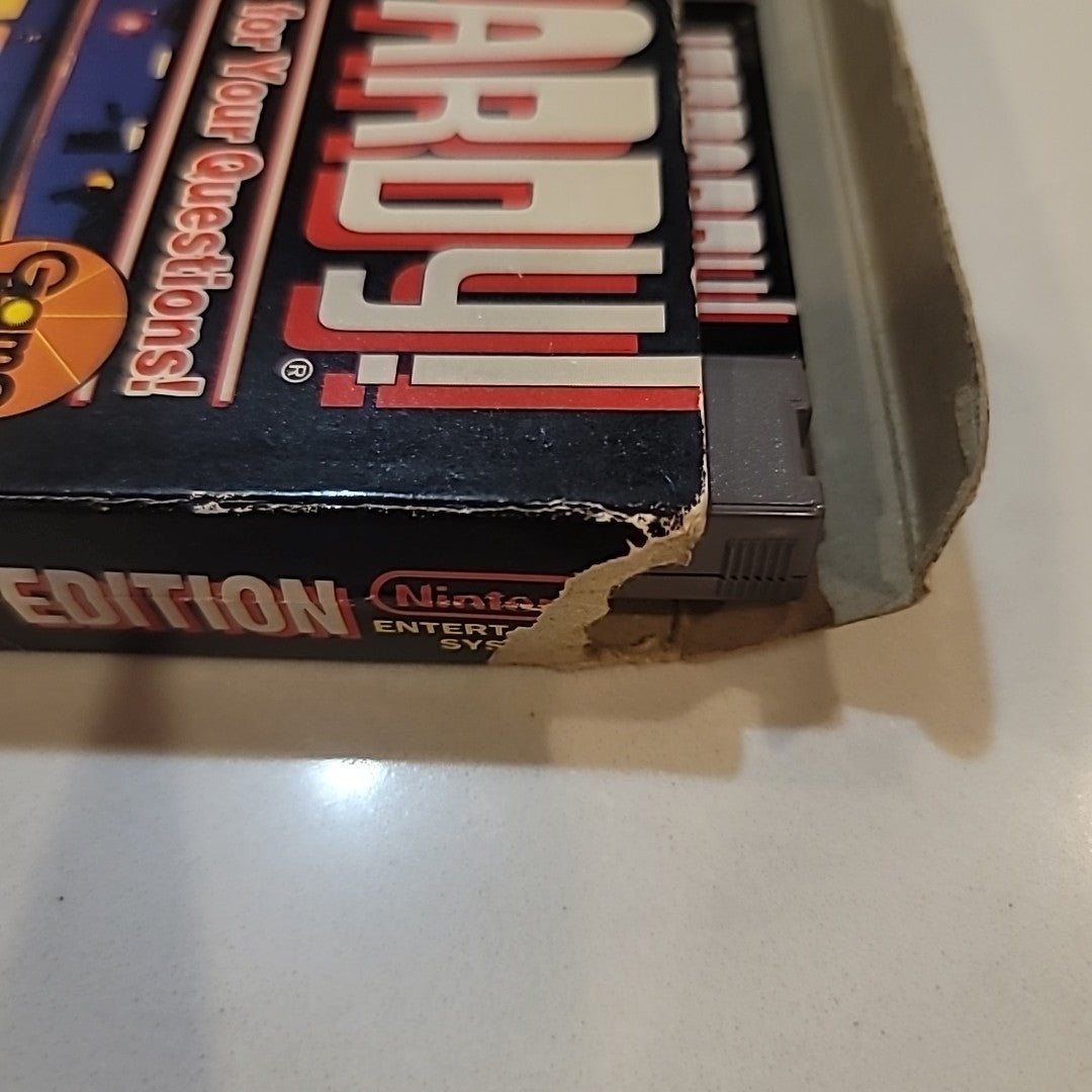 Jeopardy! 25th Anniversary NES Nintendo With Manual, Foam, Black Case