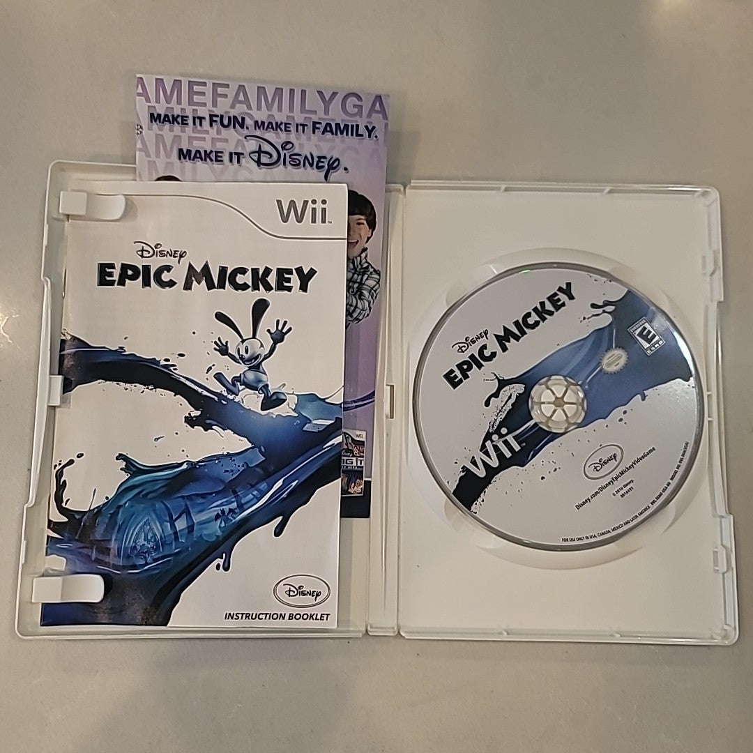 Disney Epic Mickey (Nintendo Wii, 2006) Complete W/Manual CIB Tested & Working