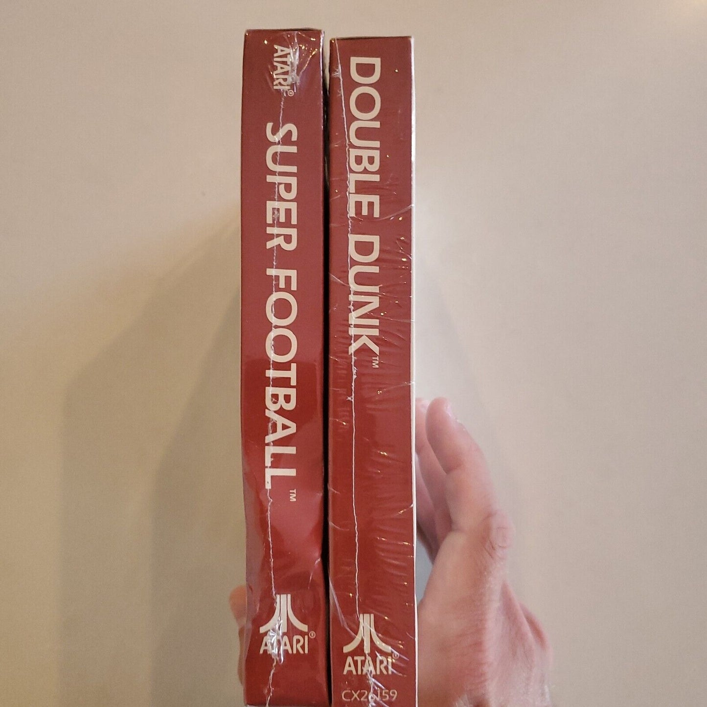 NEW SEALED DOUBLE DUNK BASKETBALL & SUPER FOOTBALL ATARI 2600
