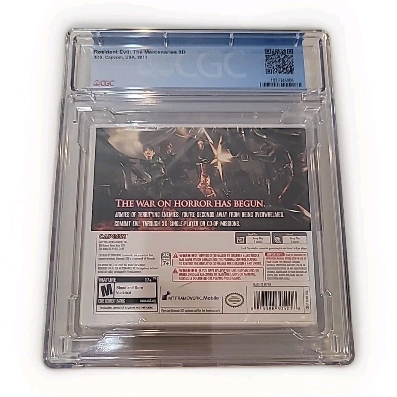 Resident Evil The Mercenaries 3D (2011) CGC GRADED 9.9 A++