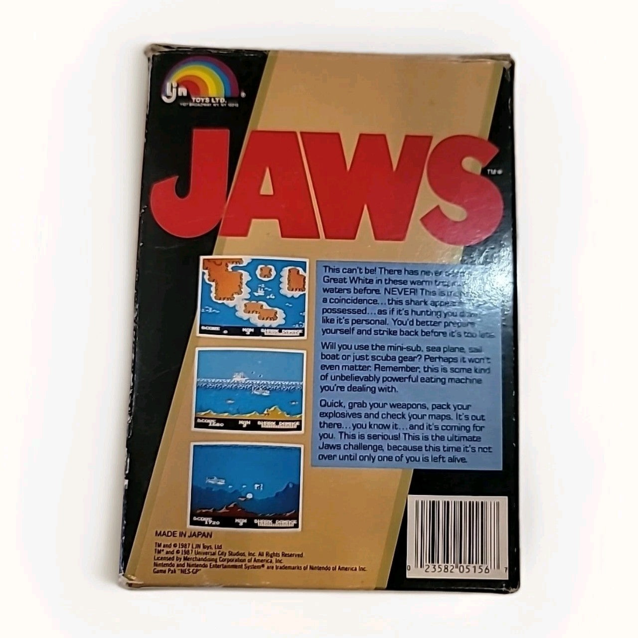 Jaws (Nintendo Entertainment System, 1987) NES Game Cartridge Complete In Box