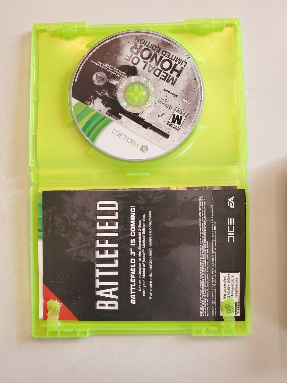 Medal of Honor -- Limited Edition (Xbox 360, 2010) Complete Tested Working