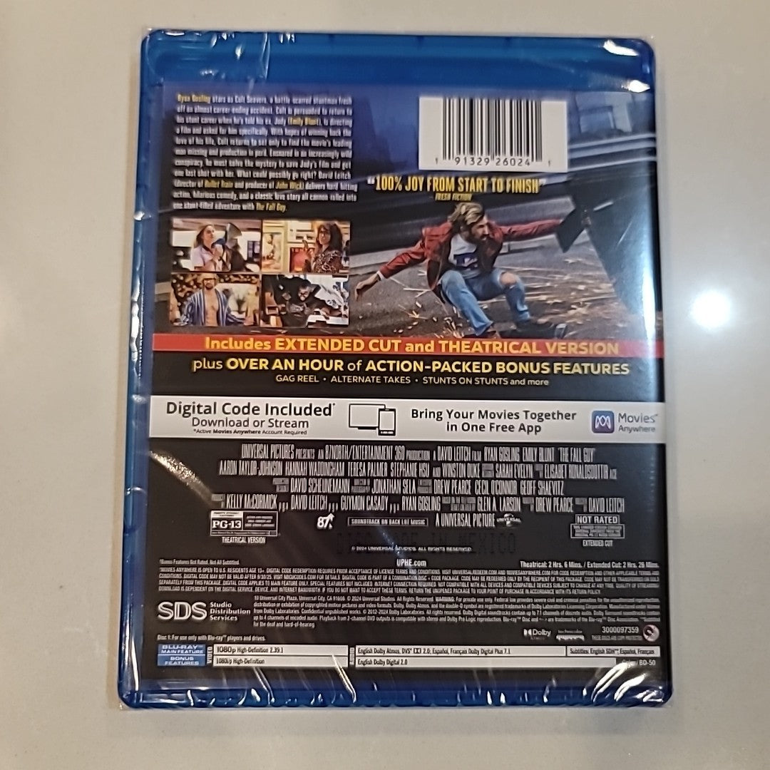 The Fall Guy Extended Cut (Blu-ray + Digital Code 2024) Brand New Sealed