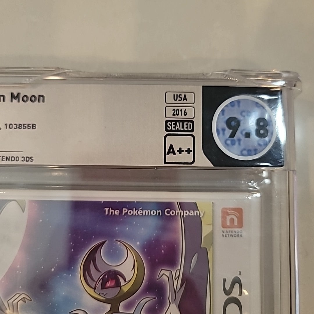 Pokemon Moon (Nintendo 3DS) WATA 9.8 Sealed Grade: Y-Fold A++ CASE CRACKED