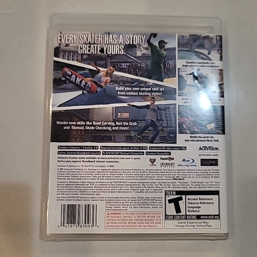 Tony Hawk's Proving Ground PS3 PlayStation 3 - Game & Case - CIB