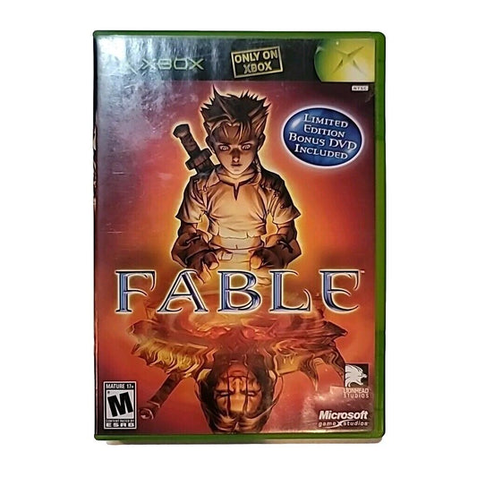 Fable (Microsoft Xbox, 2004) - Complete w/ Manual & BONUS DVD -