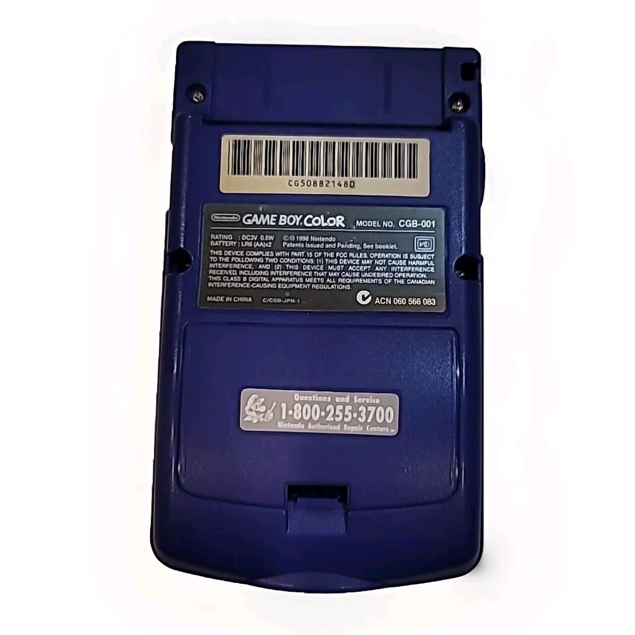 Gameboy Color - Grape Purple (Nintendo Authentic) CGB-001 *TESTED / WORKING*